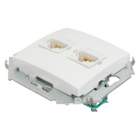 Компьютерная розетка Simon двойная RJ45 кат.5е, белый 20 1591593-030