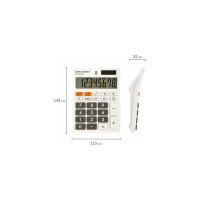 Настольный компактный калькулятор BRAUBERG ULTRA-08-WT, 154x115 мм, 8 разрядов, белый, 250512