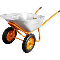 Строительная двухколесная тачка Gigant 110л, 200 кг, пневматические колеса GX-02