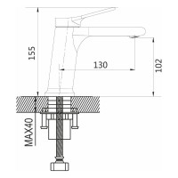 Смеситель для раковины SHEVANIK хром S8301