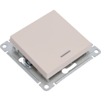 1-клавишный выключатель Systeme Electric Atlasdesign песочный с подсветкой сх.6а, 10ах ATN001213
