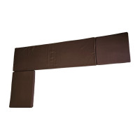 Угловой диван WORKY ротанг, 200x200x79 см, мокко, с коричневыми подушками ARD257846