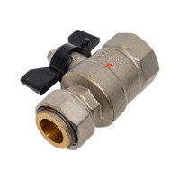 Кран шаровой LD PRIDE 3/4'' вн/накидная гайка бабочка 552257