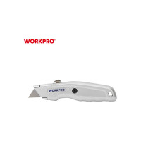 Строительный выдвижной нож WORKPRO алюминиевый WP213006