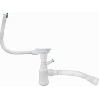 Сифон для кухонной мойки MasterProf 3.1/2"х40, для раковины на кухню, с гибким соединением (гофротруба)40х40/50 ИС.110638