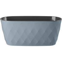 Горшок для цветов Idiland Laurel 354x152x150 мм, 5 л, с дренажной вставкой, серый 221611135/03