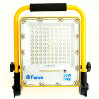 Переносной светодиодный прожектор FERON ll-951 с зарядным устройством ip66 50w 6400k 48676