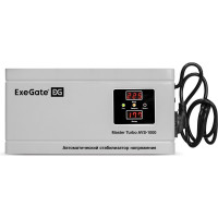 Стабилизатор напряжения ExeGate Master Turbo AVS-1000 1000ВА, 100-265В, цифр. индикация вход вых. напряжения, 220В-8%, КПД 98%, 5 уровней защиты, задержка, усил 291745
