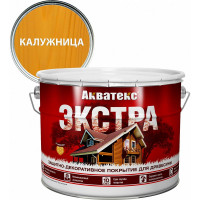 Защитно-декоративное покрытие для дерева АКВАТЕКС ЭКСТРА полуглянцевое, калужница, 9 л 259783