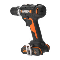 Ударная аккумуляторная дрель-шуруповерт WORX 50 Нм, 20 В, 2 Ач x 2, ЗУ 2 А, кейс WX370