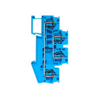 Двойная пружинная клеммная колодка EKF JXB-ST-4 32А синяя plc-jxb-st-4-4-2-blue