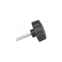 Ручка-барашек с резьбовым штифтом Tech-Krep/Zitar пластик, D42, М8x20, чёрный 154202