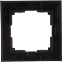 Рамка Smartbuy 1-местная стекло черная Нептун SBE-05b-Glass-FR-1