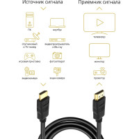 Цифровой кабель Defender HDMI-05 HDMI M-M, ver 1.4, 1.5 м 87351