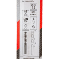 Сверло по металлу Co-HSS (14х108х160 мм) YATO YT-4140