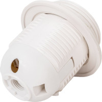 Патрон с кольцом ЭРА Е27, пластик, белый Б0043748