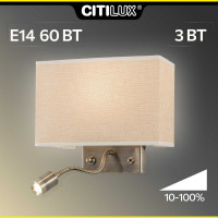 Настенный светильник Citilux Декарт бронза+песочный CL704303