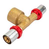 Тройник Tiemme пресс, В, 16х1/2"х16 1650031