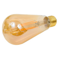 Светодиодная лампа General Lighting Systems Филамент прозрачный золотой E27 13Вт 1025Лм 2700К Теплый белый Труба GLDEN-ST64S-13-230-E27-2700 655303