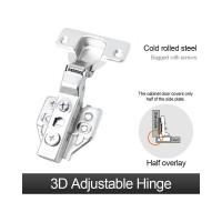 Полунакладная петля с доводчиком Brante 3D clip-on 107034