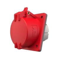 Встраиваемая розетка IEK ССИ-424 32А-6ч/380-415В 3Р+PЕ IP44 MAGNUM PSN42-032-4