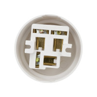 Разборная розетка для плиты IEK РПпл10-01-Ст, с заземляющим контактом, открытой установки, 32А, белая ERP10-32-01-K01