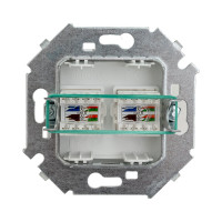 Компьютерная розетка Simon двойная RJ45 кат.5е, белый 20 1591593-030
