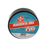 Огнестойкая изолента 1NEW черная 130 мкм, 18 мм, 10 шт. ETF-181-BL