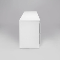 Тумба для ТВ Гуд ЛАКК КАСТОР 6 ящиков, 194x39x54 см, белая 2.03.03.110.1