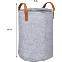 Корзина для белья ZDK Homium из войлока с ручками складная, 60x40 см 371472