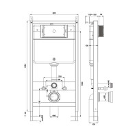 Инсталляция серия FA, белая кнопка flushmatic SM-FA-W