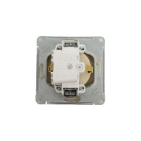 Розетка Systeme Electric Atlasdesign песочный, с заземлением, со шторками, 16а ATN001245