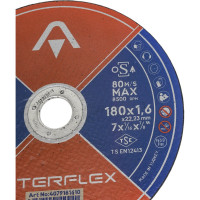 Круг отрезной круг INOX A060TBF 180x1.6x22 мм, Т41, нержавеющая сталь, металл Interflex 4079181610