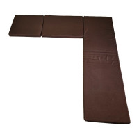 Угловой диван WORKY ротанг, 200x200x79 см, мокко, с коричневыми подушками ARD257846