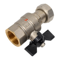 Кран шаровой LD PRIDE 3/4'' вн/накидная гайка бабочка 552257