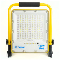Переносной светодиодный прожектор FERON ll-952 с зарядным устройством ip66 100w 6400k, 48677