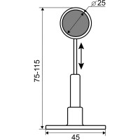 Крепление труб к стене Palladium торцевое, регулируемое JF-03 BH CP 115801