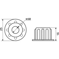 Втулка с резьбой для трубы 25 мм Palladium JF-40 BH 115837