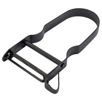 Овощечистка с горизонтальным лезвием Mallony classico nero, нержавеющая сталь, черный, non-stick 105283