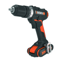 Ударная аккумуляторная дрель-шуруповерт WORX 50 Нм, 20 В, 2 Ач x 2, ЗУ 2 А, кейс WX370