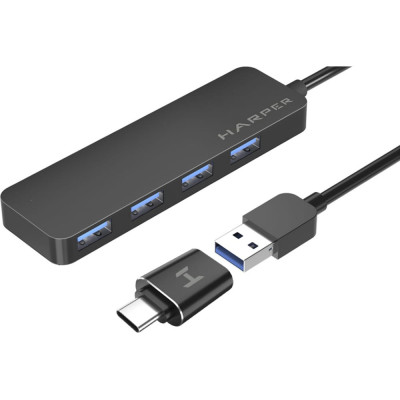 Harper USB Концентраторы HUB-04M Black H00003292