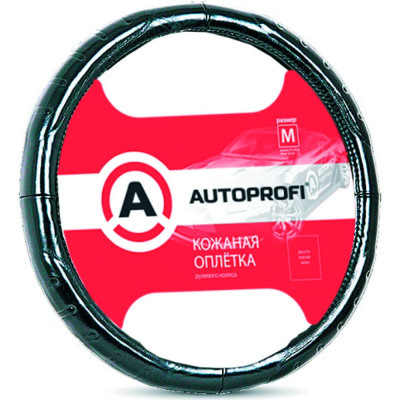 Оплетка руля AUTOPROFI LUXURY AP-850 BK M