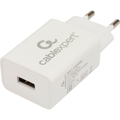 Cablexpert Адаптер питания 100/220v - 5v usb 1 порт, 1a, белый, MP3A-PC-39