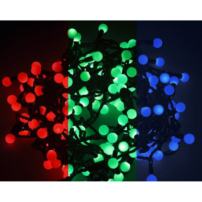 Neon-Night Гирлянда Мультишарики d23 мм, 10м, 80 LED RGB, черный ПВХ, IP65 303-519