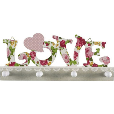 TODI Декоративный коллаж с 4 крючками LOVE ,микс №5 Арт. YM380 806664165916