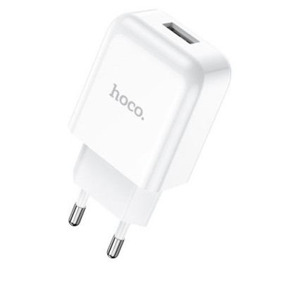 HOCO Сетевое ЗУ N2, 1хUSB-А, 2А, белый 23753-N2W