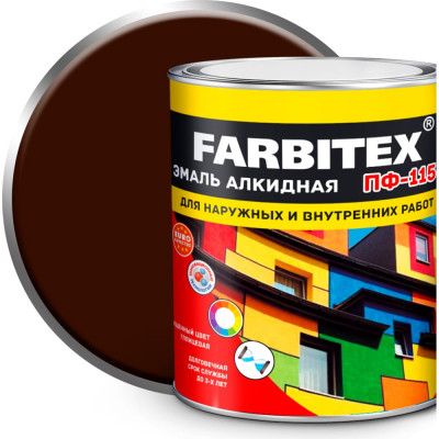 Алкидная эмаль Farbitex ПФ-115 4300002869