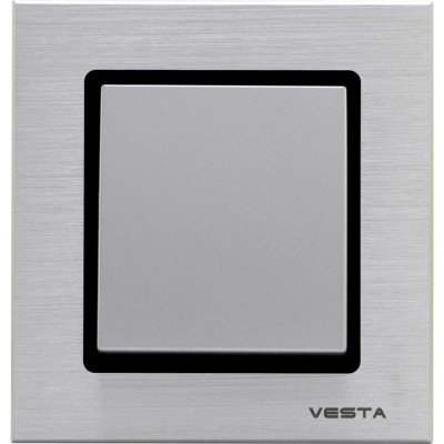 Одноклавишный выключатель Vesta Electric Exclusive Silver Metallic FVK050201SER