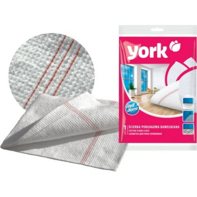 YORK Салфетка для пола хлопок 1шт.ЛЮКС 50х53 022050