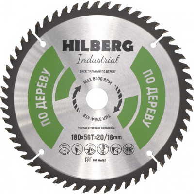 Пильный диск по дереву Hilberg Hilberg Industrial HW182